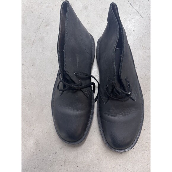 clarks desert boots 8M mens black leather